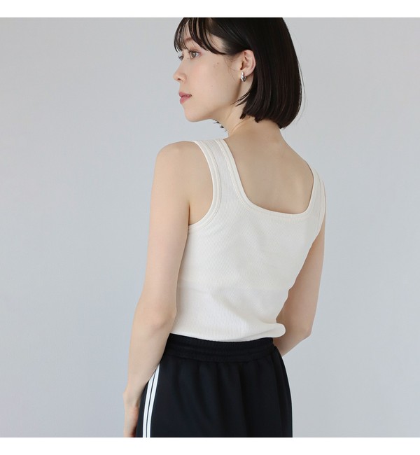 6(ROKU)＞COTTON RIB TANK TOP タンクトップ - トップス