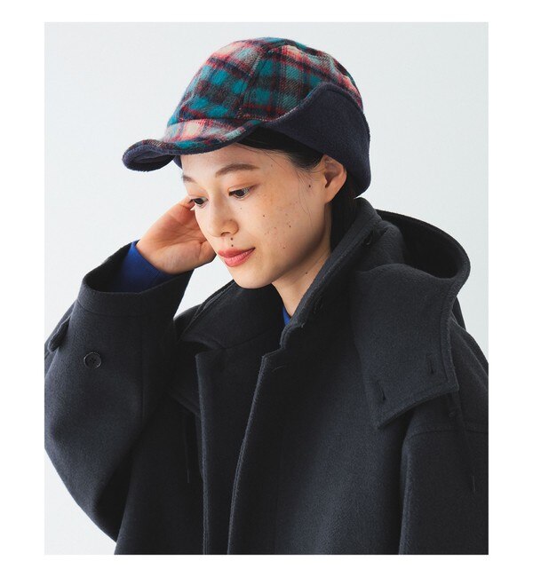 cableami × BEAMS BOY / 別注 シャギー チェック キャップ|BEAMS WOMEN