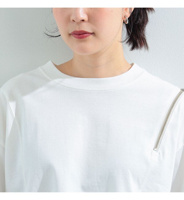 Ray BEAMS / ショルダー ジップ Tシャツ|BEAMS WOMEN(ビームス