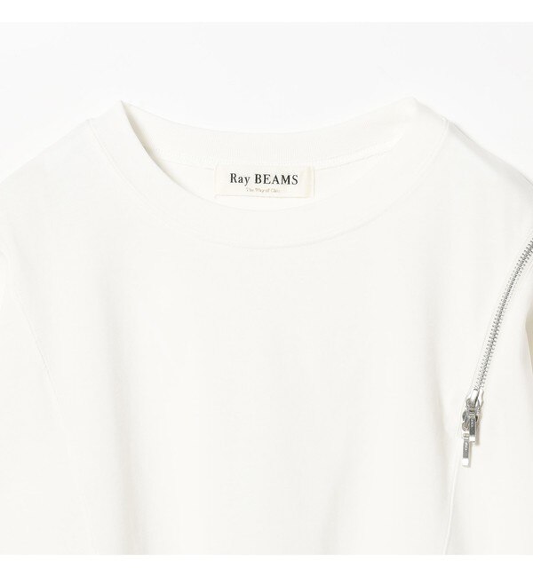 Ray BEAMS / ショルダー ジップ Tシャツ|BEAMS WOMEN(ビームス