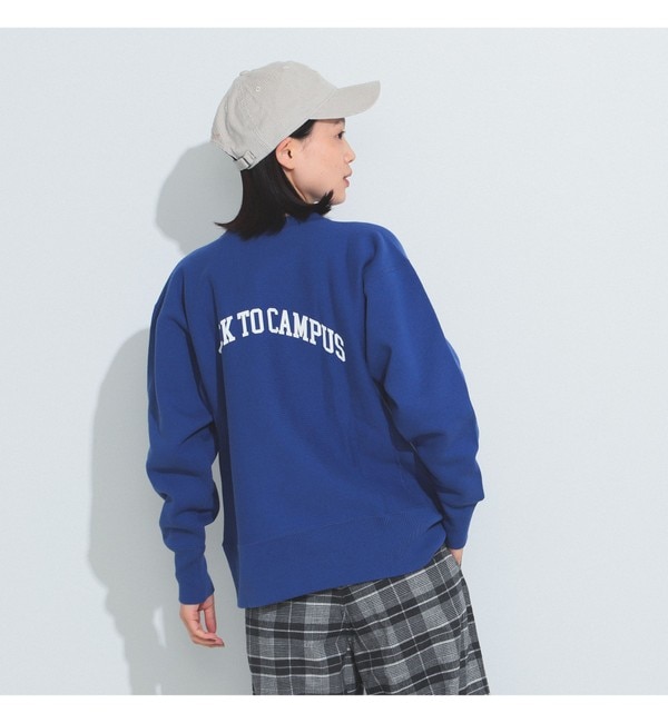 Champion × BEAMS BOY / 別注 ロゴ リバースウィーブ(R) クルーネック