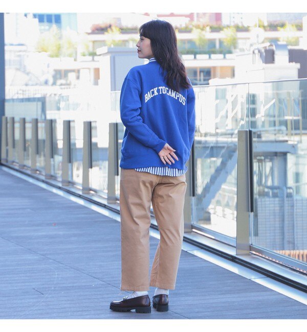 Champion × BEAMS BOY / 別注 ロゴ リバースウィーブ(R) クルーネック