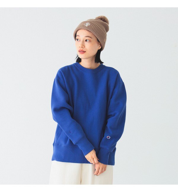 Champion × BEAMS BOY / 別注 ロゴ リバースウィーブ(R) クルーネック