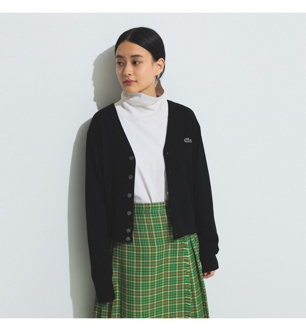 LACOSTE for BEAMS BOY / 別注 Vネック カーディガン|BEAMS WOMEN