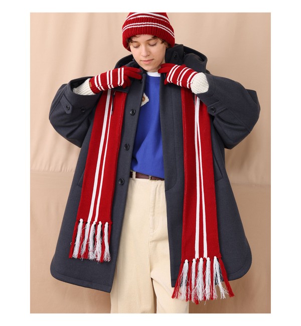 INFIELDER DESIGN × BEAMS BOY / 別注 ボーダー マフラー|BEAMS WOMEN