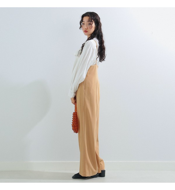 Ray BEAMS / ハイウエスト サスペンダー付き パンツ|BEAMS WOMEN