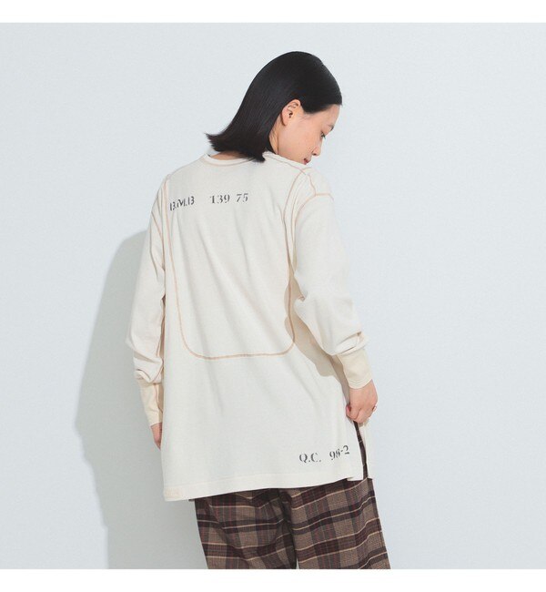 BEAMS BOY / ステンシル プリント ロングスリーブ|BEAMS WOMEN