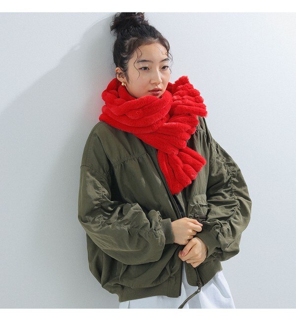 Ray BEAMS / フェイクファー ロング マフラー|BEAMS WOMEN(ビームス