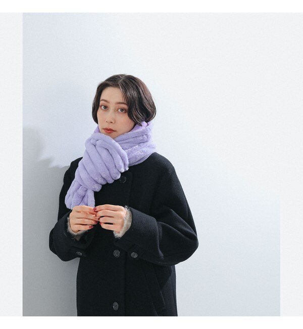 Ray BEAMS / フェイクファー ロング マフラー|BEAMS WOMEN(ビームス