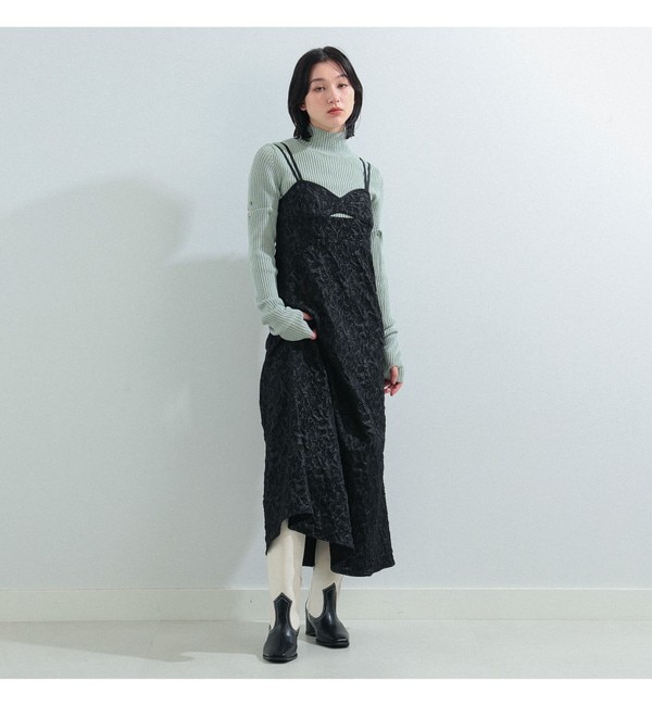 Ray BEAMS / フクレ ジャカード キャミ ワンピース 23AW|BEAMS WOMEN