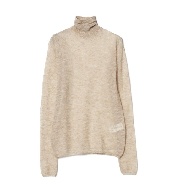 AURALEE / KID MOHAIR SHEER KNIT TURTLE NECK PULLOVER|BEAMS WOMEN