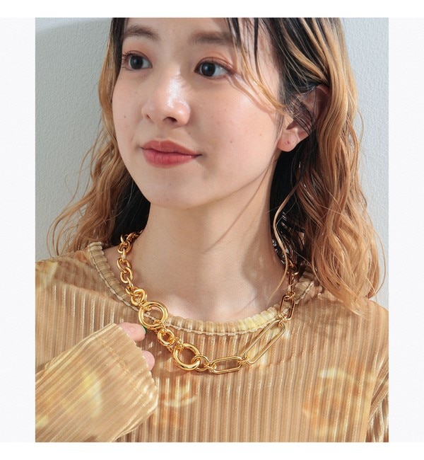 Ray BEAMS / ミックス メタル チェーン ネックレス|BEAMS WOMEN