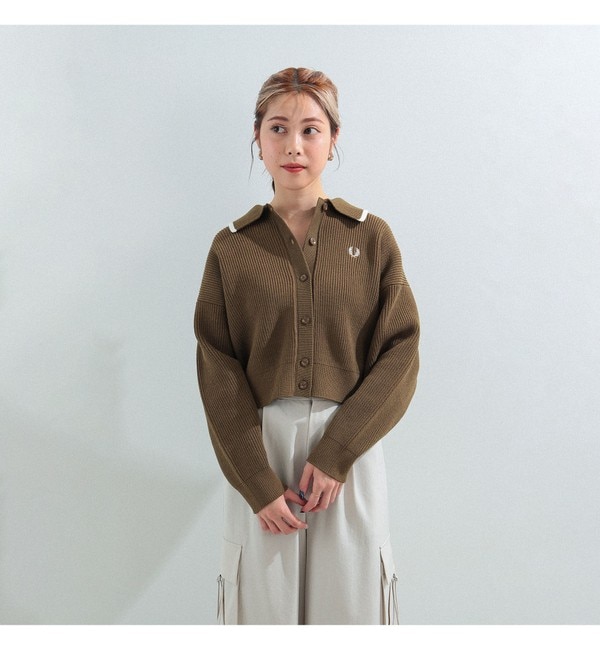 FRED PERRY × Ray BEAMS / 別注 カラー カーディガン|BEAMS WOMEN