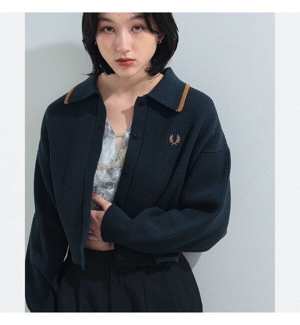 beams ssz Fred perry カーディガン L 新テレビ装 - カーディガン