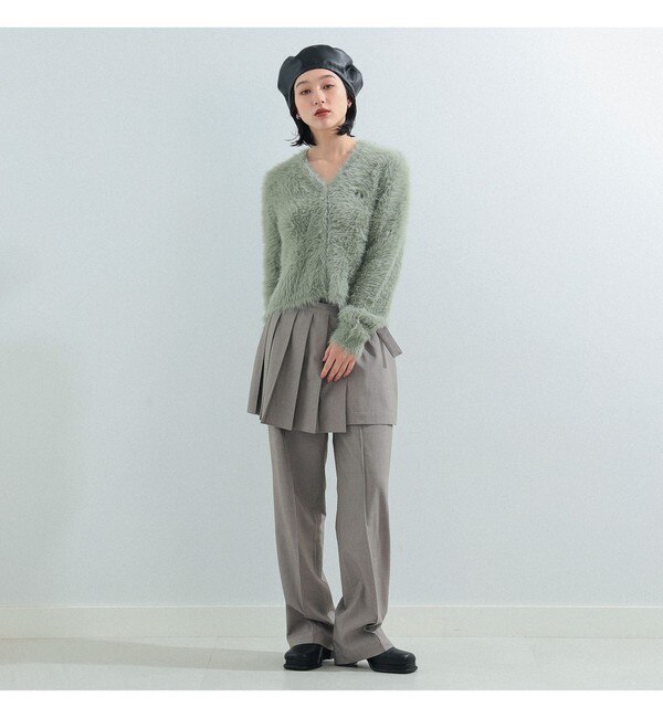 FRED PERRY × Ray BEAMS / 別注 シャギー カーディガン|BEAMS WOMEN 