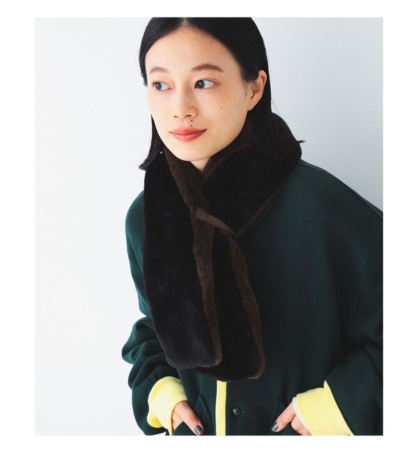 INFIELDER DESIGN × BEAMS BOY / 別注 ファー マフラー|BEAMS WOMEN