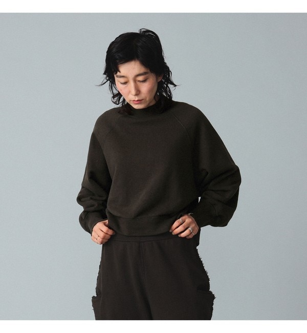 maturely / Fold Jersey Mock Neck Sweat