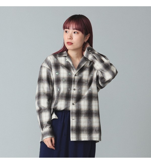 maturely / Spangles Embroidery Shirt|BEAMS WOMEN(ビームス ウィメン