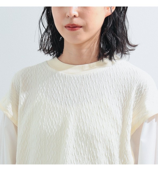 Ray BEAMS / ケーブルキリカエ プルオーバー シャツ|BEAMS WOMEN