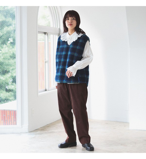 BEAMS BOY / ボーイ ジャカード ボア プルオーバー ベスト|BEAMS WOMEN