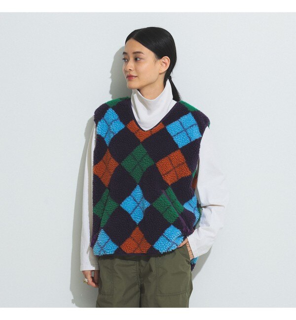 BEAMS BOY / ボーイ ジャカード ボア プルオーバー ベスト|BEAMS WOMEN