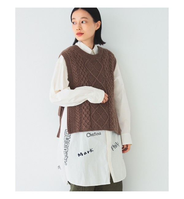 BEAMS BOY / アラン サイドリボン ベスト 23FW|BEAMS WOMEN(ビームス