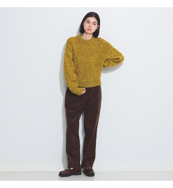 BEAMS BOY / アラン クルーネック プルオーバー ニット|BEAMS WOMEN