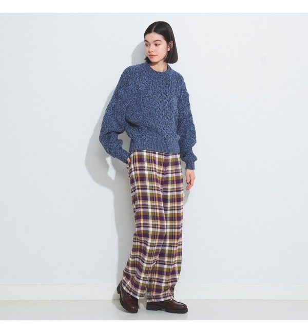 BEAMS BOY / アラン クルーネック プルオーバー ニット|BEAMS WOMEN