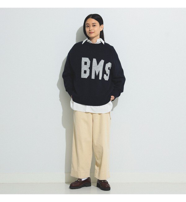 BEAMS BOY ビッグ ロゴ クルーニットトップス - ニット/セーター