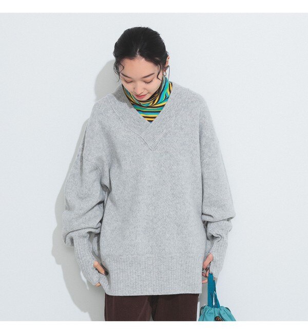 BEAMS BOY / 7ゲージ Vネック プルオーバー ニット|BEAMS WOMEN