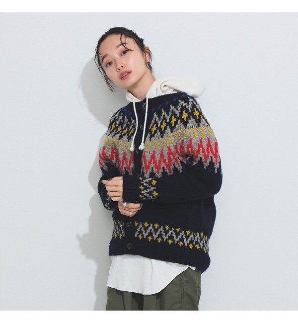 BEAMS BOY / ハンド ノルディック カーディガン|BEAMS WOMEN(ビームス