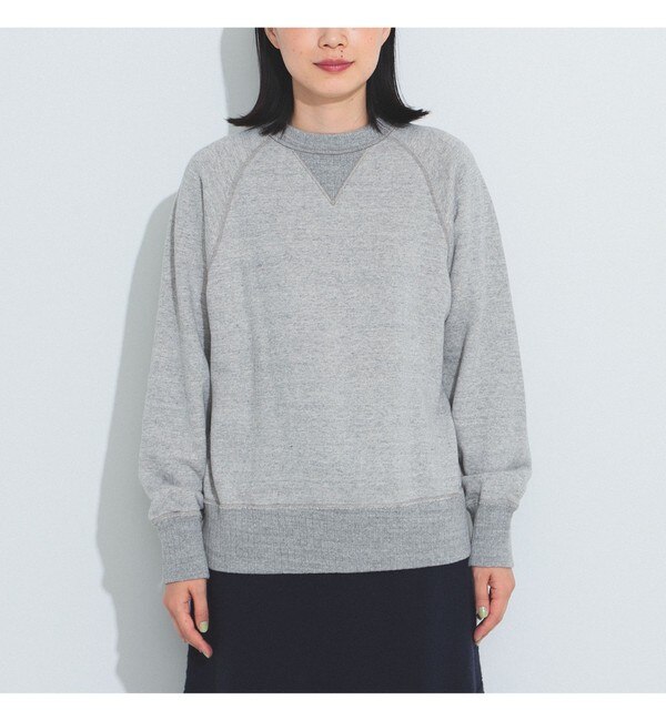 BEAMS BOY / ブロード リブ クルーネック スウェット|BEAMS WOMEN