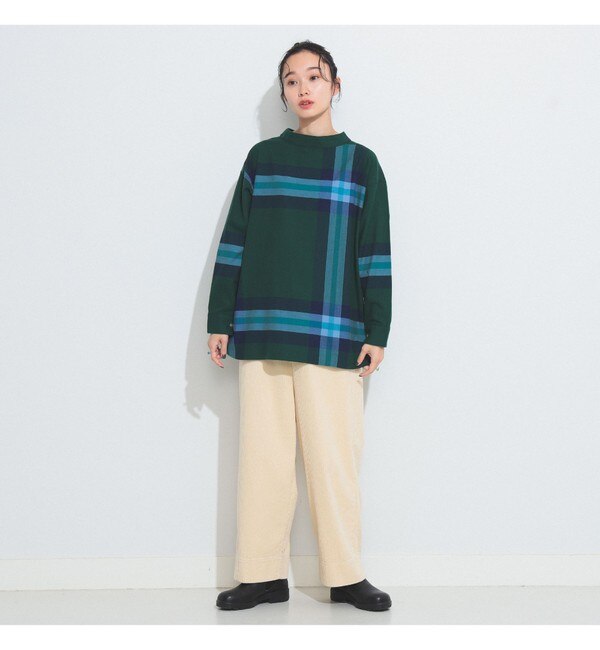 BEAMS BOY / ビッグタータン ハイネック シャツ 23FW|BEAMS WOMEN