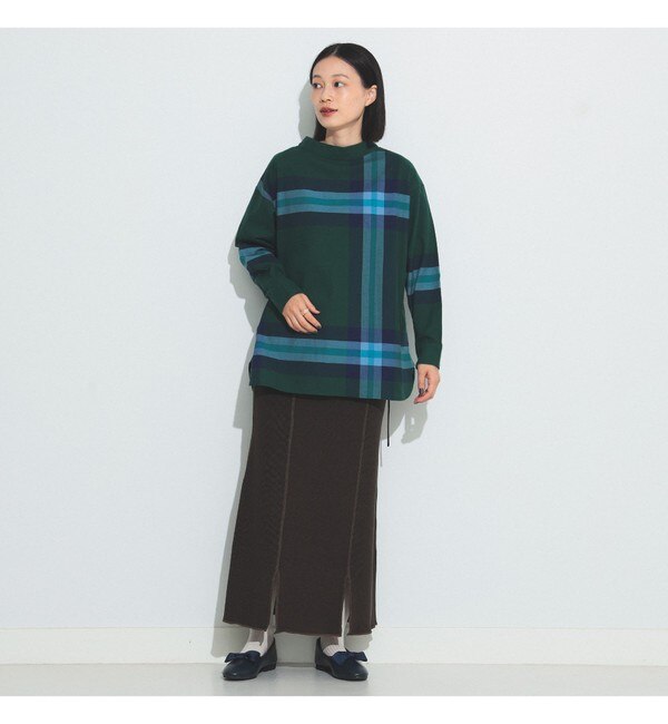 BEAMS BOY / ビッグタータン ハイネック シャツ 23FW|BEAMS WOMEN