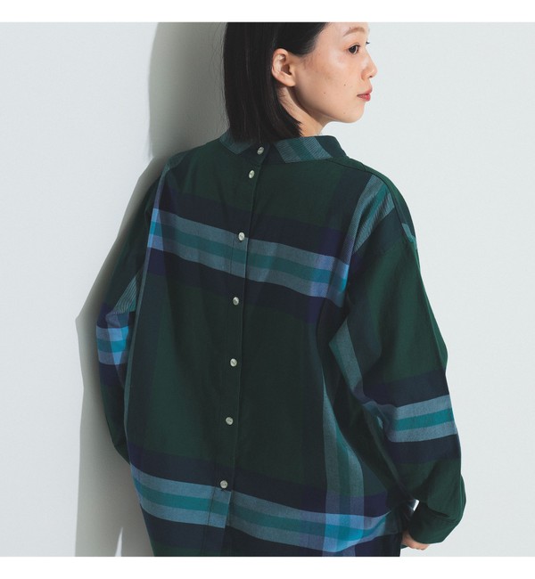 BEAMS BOY / ビッグタータン ハイネック シャツ 23FW|BEAMS WOMEN