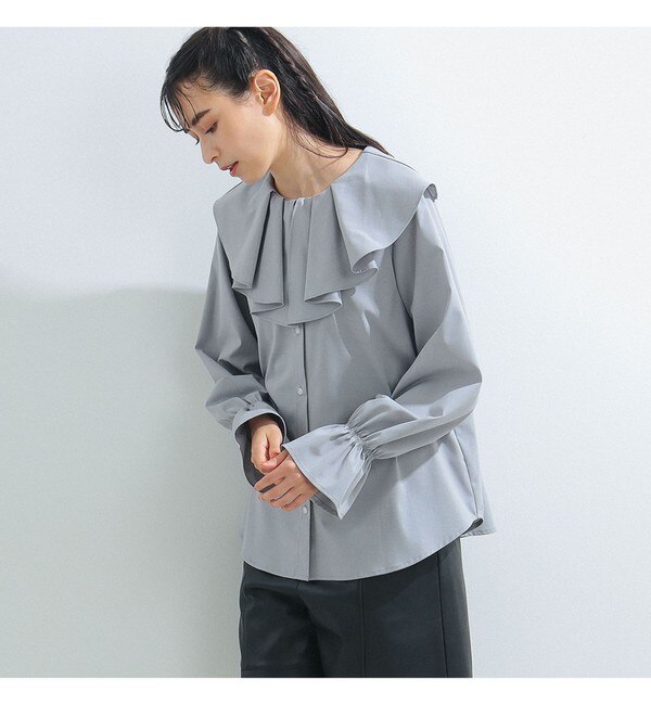 Ray BEAMS / ラッフルカラー シャツ|BEAMS WOMEN(ビームス ウィメン)の