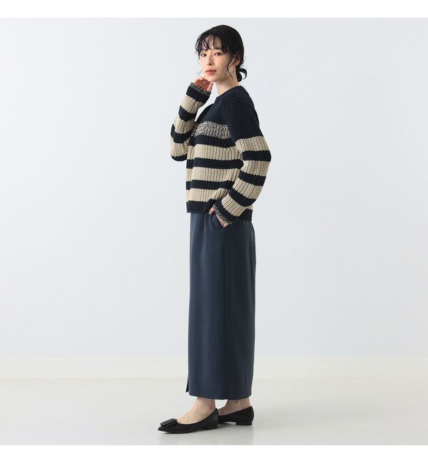 Demi-Luxe BEAMS / 畔編み ボーダーニット|BEAMS WOMEN(ビームス