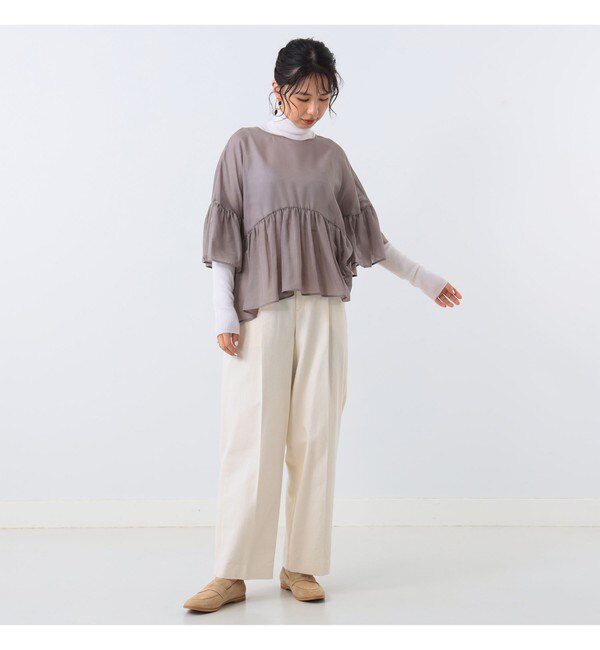 Demi-Luxe BEAMS / シアーフレアブラウス|BEAMS WOMEN(ビームス