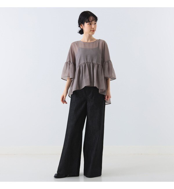 Demi-Luxe BEAMS / シアーフレアブラウス|BEAMS WOMEN(ビームス