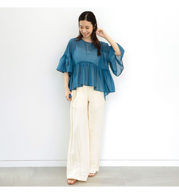 Demi-Luxe BEAMS / シアーフレアブラウス|BEAMS WOMEN(ビームス