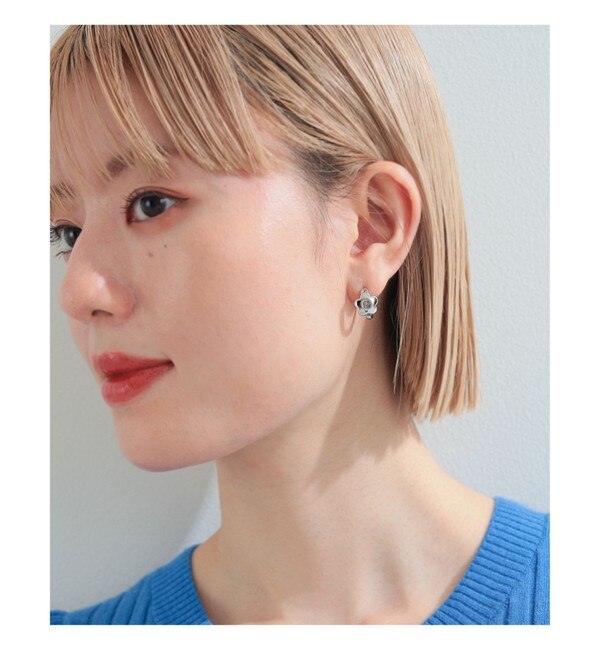 Ray BEAMS / K10 ブルートパーズ ダイヤ ピアス|BEAMS WOMEN(ビームス