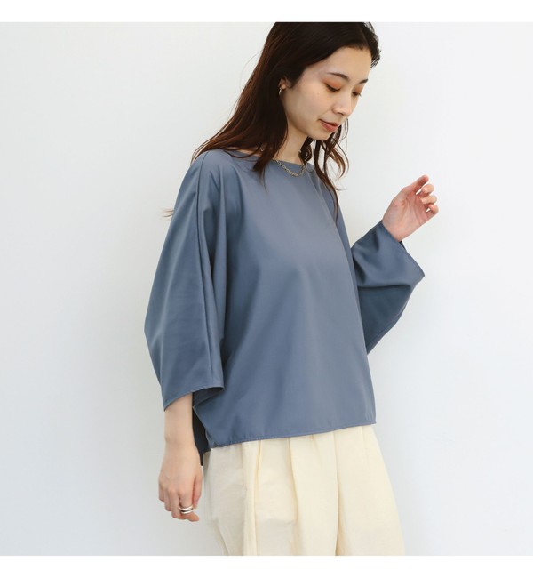 Demi-Luxe BEAMS / マイクロピーチ ドルマンブラウス|BEAMS WOMEN