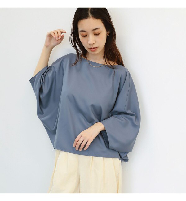 Demi-Luxe BEAMS / マイクロピーチ ドルマンブラウス|BEAMS WOMEN