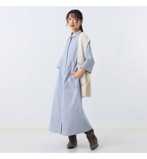 Demi-Luxe BEAMS / 比翼 シャツワンピース|BEAMS WOMEN(ビームス