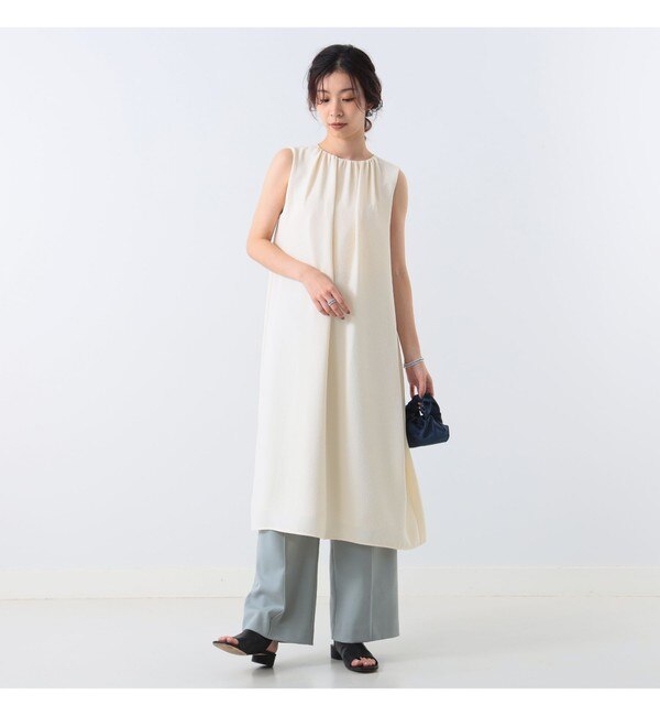 Demi-Luxe BEAMS / ダブルクロス ノースリーブ ワンピース|BEAMS WOMEN