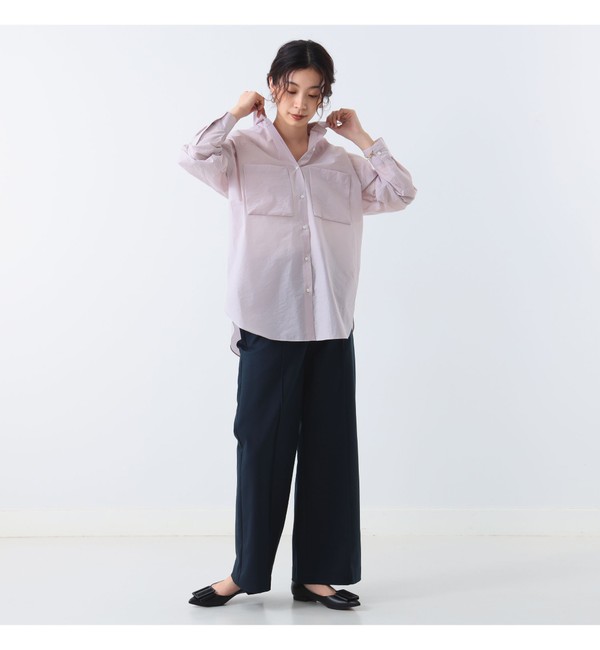 Demi-Luxe BEAMS / マチ付きポケット シアーシャツ|BEAMS WOMEN