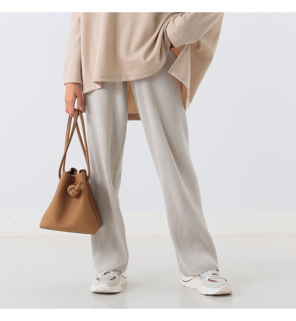 Demi-Luxe BEAMS / モール リブ編み ニットパンツ|BEAMS WOMEN 