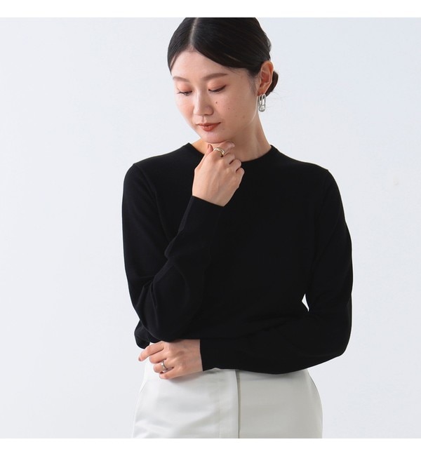 EFFE BEAMS / 5ゲージ フラワーインターシャ ニット|BEAMS WOMEN