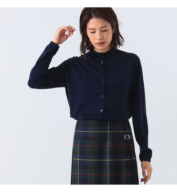 EFFE BEAMS / 5ゲージ フラワーインターシャ ニット|BEAMS WOMEN