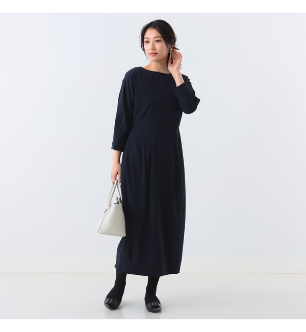 Demi-Luxe BEAMS / ボートネック ストレッチワンピース|BEAMS WOMEN